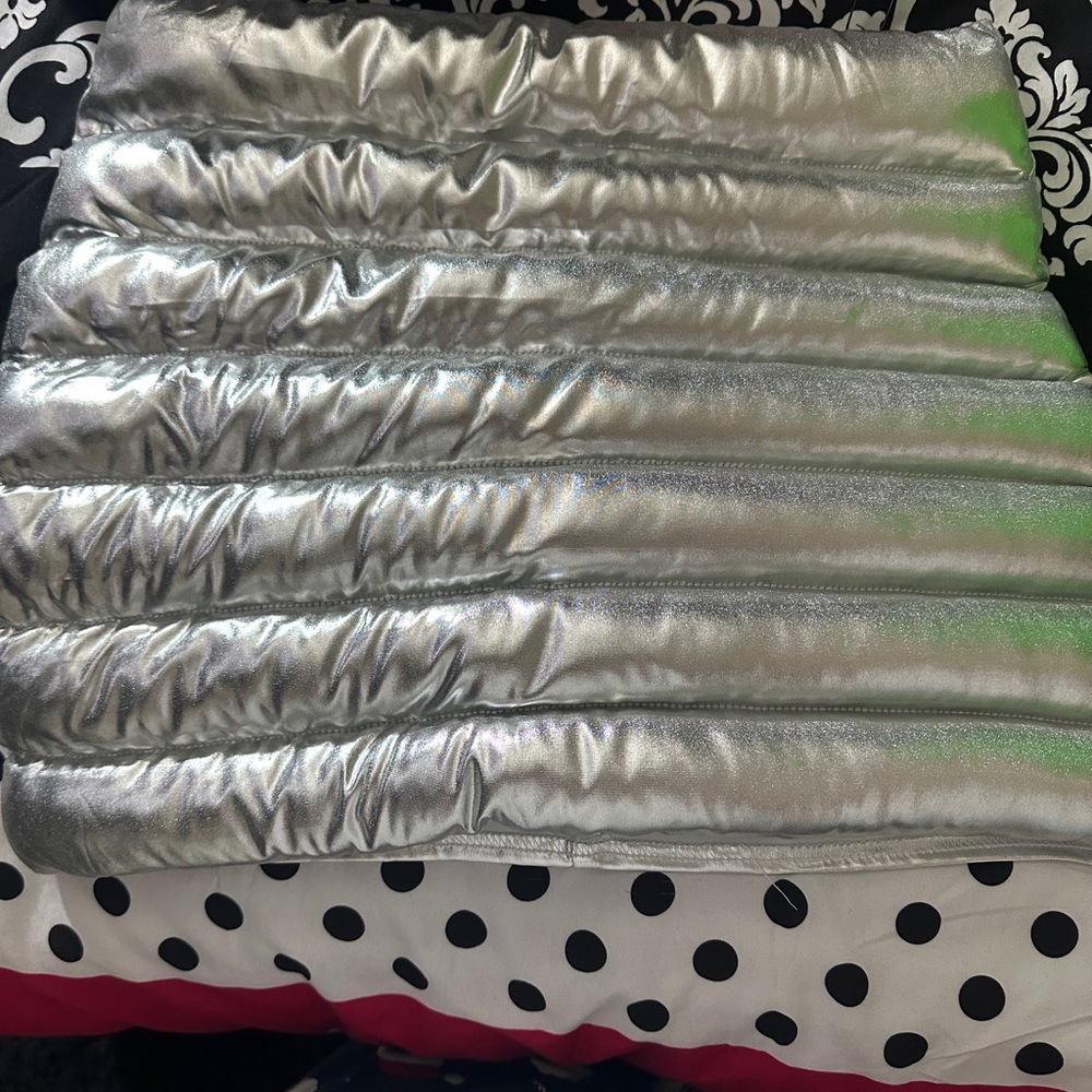 Silver Metallic Puffer Jacket